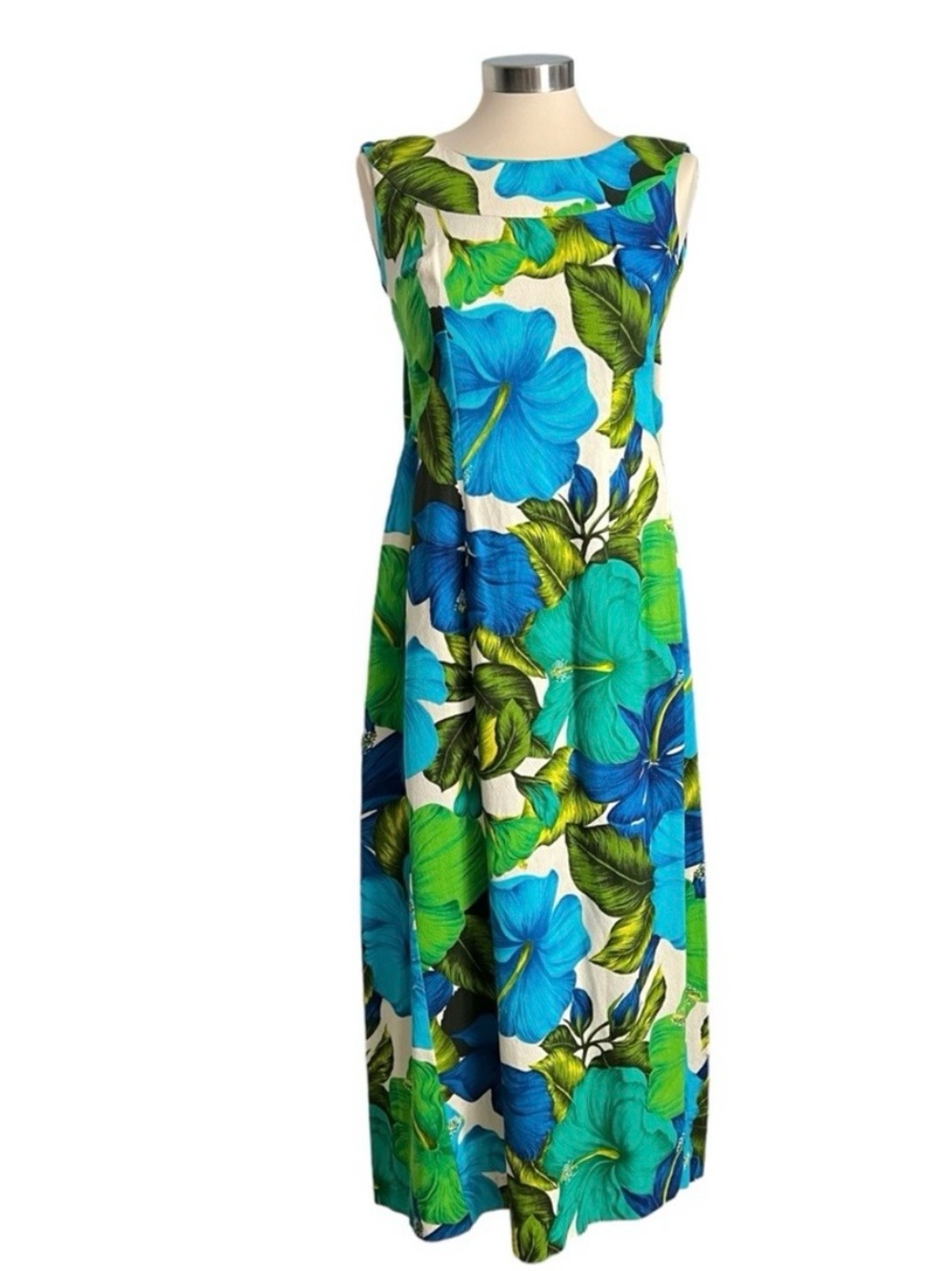Pacific Isle Creations of Hawaii Tropical Maxi Dress with Waterfall Back Design